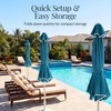 image:imageBest Choice Products Patio Market Umbrella with Wavy Trim UV Fade Resistant 210g Canopy Crank amp Tilt Wind Vent HeavyDuty FramePeacock