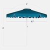 image:imageBest Choice Products Patio Market Umbrella with Wavy Trim UV Fade Resistant 210g Canopy Crank amp Tilt Wind Vent HeavyDuty FramePeacock