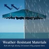 image:imageBest Choice Products Patio Market Umbrella with Wavy Trim UV Fade Resistant 210g Canopy Crank amp Tilt Wind Vent HeavyDuty FramePeacock
