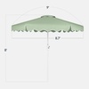 image:imageBest Choice Products Patio Market Umbrella with Wavy Trim UV Fade Resistant 210g Canopy Crank amp Tilt Wind Vent HeavyDuty FrameSage Green