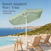 image:imageBest Choice Products Patio Market Umbrella with Wavy Trim UV Fade Resistant 210g Canopy Crank amp Tilt Wind Vent HeavyDuty FrameSage Green