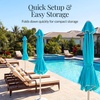 image:imageBest Choice Products Patio Market Umbrella with Wavy Trim UV Fade Resistant 210g Canopy Crank amp Tilt Wind Vent HeavyDuty FrameSky Blue