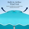 image:imageBest Choice Products Patio Market Umbrella with Wavy Trim UV Fade Resistant 210g Canopy Crank amp Tilt Wind Vent HeavyDuty FrameSky Blue