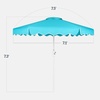image:imageBest Choice Products Patio Market Umbrella with Wavy Trim UV Fade Resistant 210g Canopy Crank amp Tilt Wind Vent HeavyDuty FrameSky Blue
