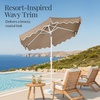 image:imageBest Choice Products Patio Market Umbrella with Wavy Trim UV Fade Resistant 210g Canopy Crank amp Tilt Wind Vent HeavyDuty FrameTan