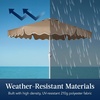 image:imageBest Choice Products Patio Market Umbrella with Wavy Trim UV Fade Resistant 210g Canopy Crank amp Tilt Wind Vent HeavyDuty FrameTan