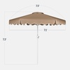 image:imageBest Choice Products Patio Market Umbrella with Wavy Trim UV Fade Resistant 210g Canopy Crank amp Tilt Wind Vent HeavyDuty FrameTan