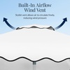 image:imageBest Choice Products Patio Market Umbrella with Wavy Trim UV Fade Resistant 210g Canopy Crank amp Tilt Wind Vent HeavyDuty FrameWhite
