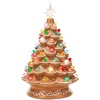 image:imageBest Choice Products 15in Ceramic Christmas Tree Prelit HandPainted Tabletop Holiday Tree 2 Star Toppers 64 Lights  Green wWarm White BulbsGingerbread  Multi