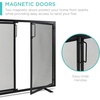 image:imageBest Choice Products 385x31in 2Door Fireplace Screen Handcrafted Wrought Iron Decorative Mesh Geometric Fire Spark Guard wMagnetic Panels  BlackBlack