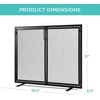 image:imageBest Choice Products 385x31in 2Door Fireplace Screen Handcrafted Wrought Iron Decorative Mesh Geometric Fire Spark Guard wMagnetic Panels  BlackBlack