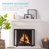 image:imageBest Choice Products 385x31in 2Door Fireplace Screen Handcrafted Wrought Iron Decorative Mesh Geometric Fire Spark Guard wMagnetic Panels  BlackBlack