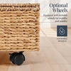 image:imageBest Choice Products Under Bed Storage Containers WLid Wheels and Handles 2Pack Large Handwoven Water Hyacinth Closet Organizer Shoe Storage Bins MultiPurpose Nesting Baskets  ChestnutNatural