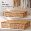 image:imageBest Choice Products Under Bed Storage Containers WLid Wheels and Handles 2Pack Large Handwoven Water Hyacinth Closet Organizer Shoe Storage Bins MultiPurpose Nesting Baskets  ChestnutNatural
