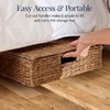 image:imageBest Choice Products Under Bed Storage Containers WLid Wheels and Handles 2Pack Large Handwoven Water Hyacinth Closet Organizer Shoe Storage Bins MultiPurpose Nesting Baskets  ChestnutChestnut