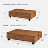 image:imageBest Choice Products Under Bed Storage Containers WLid Wheels and Handles 2Pack Large Handwoven Water Hyacinth Closet Organizer Shoe Storage Bins MultiPurpose Nesting Baskets  ChestnutChestnut