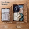 image:imageBest Choice Products Under Bed Storage Containers WLid Wheels and Handles 2Pack Large Handwoven Water Hyacinth Closet Organizer Shoe Storage Bins MultiPurpose Nesting Baskets  ChestnutChestnut