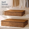 image:imageBest Choice Products Under Bed Storage Containers WLid Wheels and Handles 2Pack Large Handwoven Water Hyacinth Closet Organizer Shoe Storage Bins MultiPurpose Nesting Baskets  ChestnutChestnut