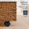 image:imageBest Choice Products Under Bed Storage Containers WLid Wheels and Handles 2Pack Large Handwoven Water Hyacinth Closet Organizer Shoe Storage Bins MultiPurpose Nesting Baskets  ChestnutChestnut