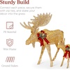 image:imageBest Choice Products 5ft 2Piece Moose Family Lighted Outdoor Christmas Yard Decoration LightUp Dcor Set w 370 LED Lights Zip Ties  GoldGold  Extra Large