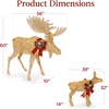 image:imageBest Choice Products 5ft 2Piece Moose Family Lighted Outdoor Christmas Yard Decoration LightUp Dcor Set w 370 LED Lights Zip Ties  GoldGold  Extra Large