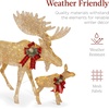 image:imageBest Choice Products 5ft 2Piece Moose Family Lighted Outdoor Christmas Yard Decoration LightUp Dcor Set w 370 LED Lights Zip Ties  GoldGold  Extra Large