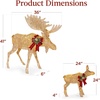 image:imageBest Choice Products 5ft 2Piece Moose Family Lighted Outdoor Christmas Yard Decoration LightUp Dcor Set w 370 LED Lights Zip Ties  GoldGold  Large