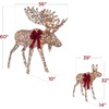 image:imageBest Choice Products 5ft 2Piece Moose Family Lighted Outdoor Christmas Yard Decoration LightUp Dcor Set w 370 LED Lights Zip Ties  GoldRattan  Extra Large