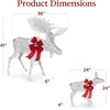 image:imageBest Choice Products 5ft 2Piece Moose Family Lighted Outdoor Christmas Yard Decoration LightUp Dcor Set w 370 LED Lights Zip Ties  GoldSilver  Large