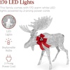 image:imageBest Choice Products 5ft 2Piece Moose Family Lighted Outdoor Christmas Yard Decoration LightUp Dcor Set w 370 LED Lights Zip Ties  GoldSilver  Large