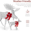 image:imageBest Choice Products 5ft 2Piece Moose Family Lighted Outdoor Christmas Yard Decoration LightUp Dcor Set w 370 LED Lights Zip Ties  GoldSilver  Large
