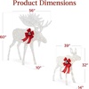 image:imageBest Choice Products 5ft 2Piece Moose Family Lighted Outdoor Christmas Yard Decoration LightUp Dcor Set w 370 LED Lights Zip Ties  GoldWhite  Extra Large