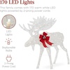 image:imageBest Choice Products 5ft 2Piece Moose Family Lighted Outdoor Christmas Yard Decoration LightUp Dcor Set w 370 LED Lights Zip Ties  GoldWhite  Large