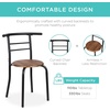 image:imageBest Choice Products 3Piece Wooden Round Table amp Chair Set for Kitchen Dining Room Compact Space wSteel Frame Builtin Wine Rack  BlackBrownBlackBrown