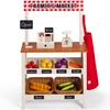 image:imageBest Choice Products Grocery Store Playset for Kids with Cash Register and 22 Play Food Accessories Wooden Farmers Market Stand Storage Bins amp Baskets for Toddlers Boys Girls 3