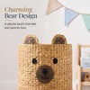 image:imageBest Choice Products Kids Large Bear Laundry Hamper Handwoven Water Hyacinth Laundry Basket Nursery amp Kids Room Storage Basket For Toys Blankets Clothes amp Laundry 26 Gallon 98 Liters
