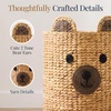 image:imageBest Choice Products Kids Large Bear Laundry Hamper Handwoven Water Hyacinth Laundry Basket Nursery amp Kids Room Storage Basket For Toys Blankets Clothes amp Laundry 26 Gallon 98 Liters