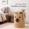 image:imageBest Choice Products Kids Large Bear Laundry Hamper Handwoven Water Hyacinth Laundry Basket Nursery amp Kids Room Storage Basket For Toys Blankets Clothes amp Laundry 26 Gallon 98 Liters