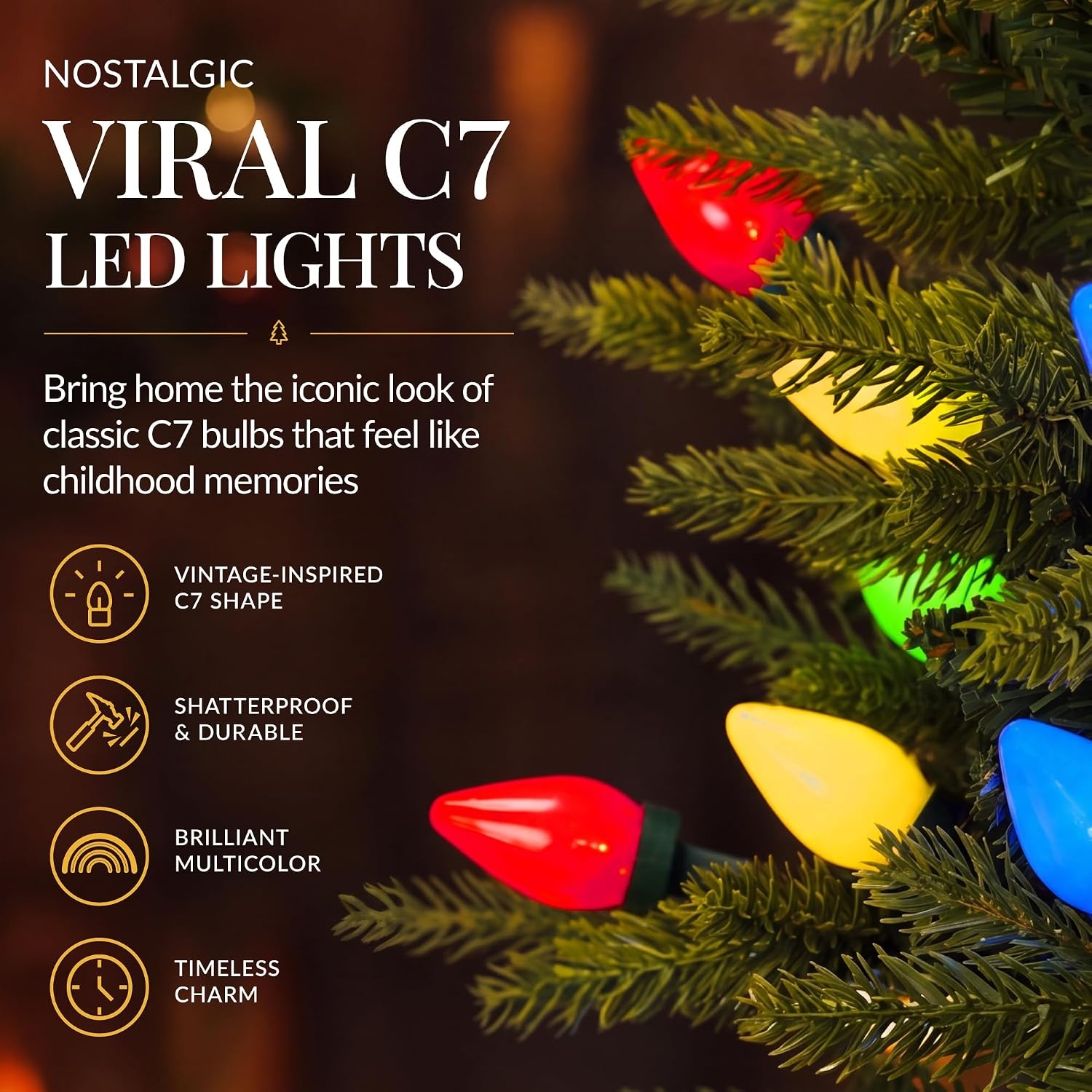 image:imageBest Choice Products 45ft Prelit Potted Pencil Christmas Tree w C7 LED Lights Realistic Nostalgic Artificial Lighted Retro Holiday Dcor 175 Twinkling LEDs for Home Porch6ft