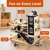 image:image3Story Wooden Parking Garage Playset for Kids BlueBlack