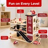 image:image3Story Wooden Parking Garage Playset for Kids BlueRed