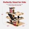 image:image3Story Wooden Parking Garage Playset for Kids BlueRed
