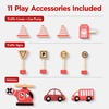 image:image3Story Wooden Parking Garage Playset for Kids BlueRed