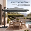 image:imageBest Choice Products 10x10ft Cantilever Patio Umbrella 5 Year Fade Resistant 260 GSM Canopy Smooth Tilt Adjustment and Aluminum Frame  Navy BlueGray