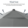 image:imageBest Choice Products 10x10ft Cantilever Patio Umbrella 5 Year Fade Resistant 260 GSM Canopy Smooth Tilt Adjustment and Aluminum Frame  Navy BlueGray