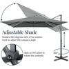 image:imageBest Choice Products 10x10ft Cantilever Patio Umbrella 5 Year Fade Resistant 260 GSM Canopy Smooth Tilt Adjustment and Aluminum Frame  Navy BlueGray
