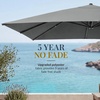 image:imageBest Choice Products 10x10ft Cantilever Patio Umbrella 5 Year Fade Resistant 260 GSM Canopy Smooth Tilt Adjustment and Aluminum Frame  Navy BlueGray