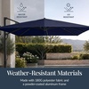 image:imageBest Choice Products 10x10ft Cantilever Patio Umbrella 5 Year Fade Resistant 260 GSM Canopy Smooth Tilt Adjustment and Aluminum Frame  Navy BlueNavy Blue