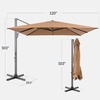 image:imageBest Choice Products 10x10ft Cantilever Patio Umbrella 5 Year Fade Resistant 260 GSM Canopy Smooth Tilt Adjustment and Aluminum Frame  Navy BlueTan