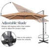 image:imageBest Choice Products 10x10ft Cantilever Patio Umbrella 5 Year Fade Resistant 260 GSM Canopy Smooth Tilt Adjustment and Aluminum Frame  Navy BlueTan
